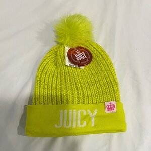 Juicy Couture Neon Green Knit Beanie